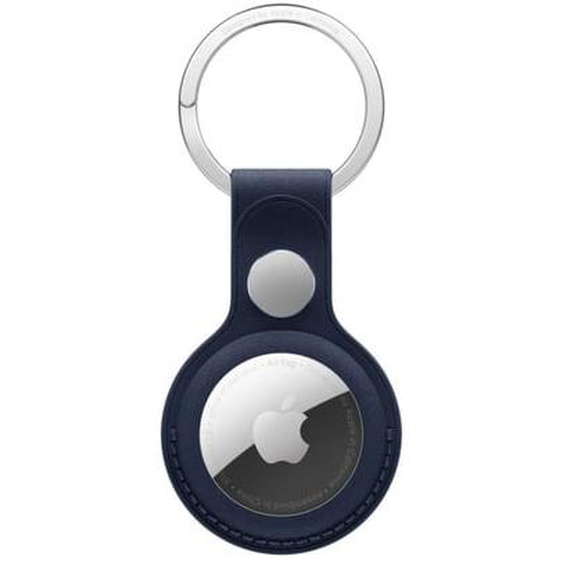 Accessoire tracker Bluetooth Porte clés en tissage fin AirTag Noir