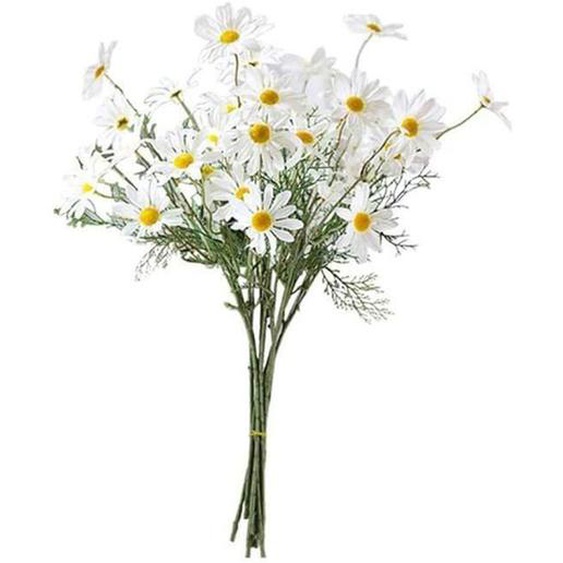Accessoires de fleur de marguerite artificielle petite soie de marguerite les fêtes décoratives de simulation de mariage blanc