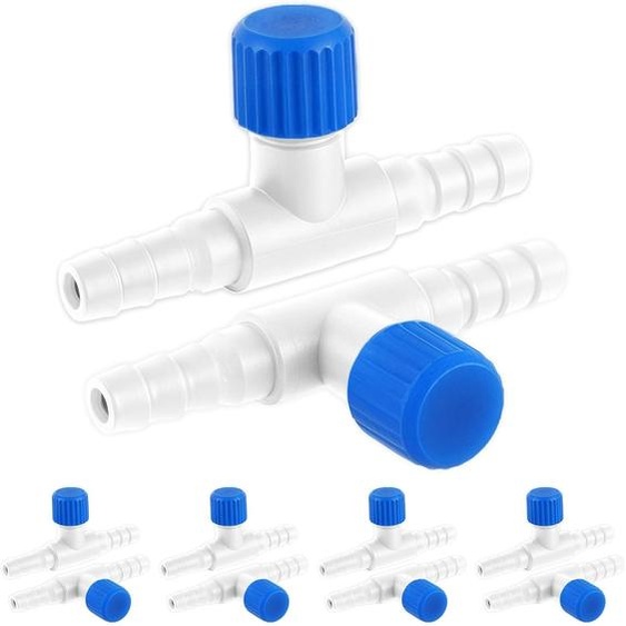 Accessoires pour pompe à air daquarium : 10 valves en T, tuyau de 5 mm, réglable, pour aquariums