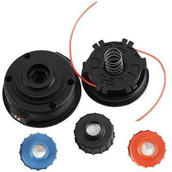 Accessoires pour tondeuses de jardin, sortie automatique universelle, fil de tonte en nylon de couleur divisée, mini tête de débroussailleuse