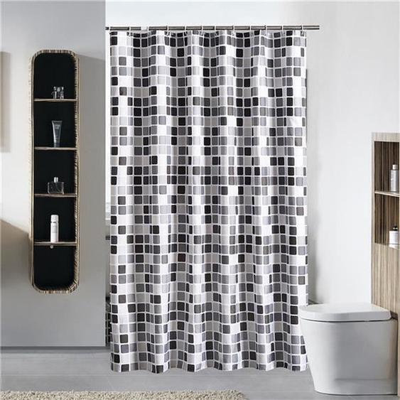 Accueil salle de bain rideau de douche imperméable Polyester anti-moisissure rideau de baignoire + crochets 200 * 200 cm