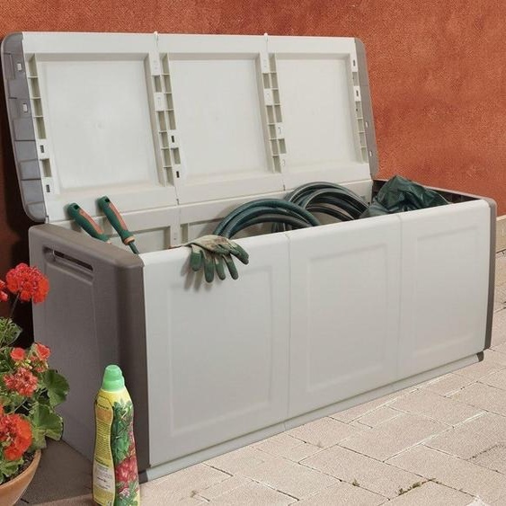 Achse - Coffre 138x53x57h cm Marron, UV et Imperméable, Fabriqué en Italie