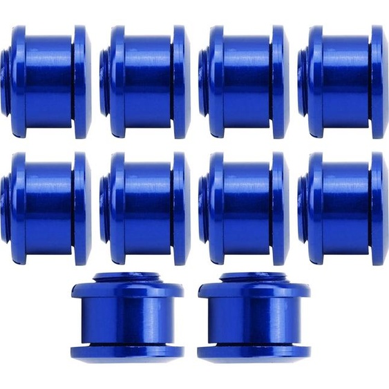 Acouto Boulons de plateaux Lgre 10 -propcs 4,9 -mm VTT monovitesse Boulons en alliage daluminium pour les passionns de vlo (Blue)