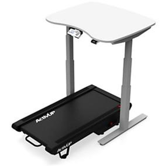 ActivUp Tapis Bureau de marche intensif Softwalk 120 cm - Plateau Mélaminé Blanc finition Blanc