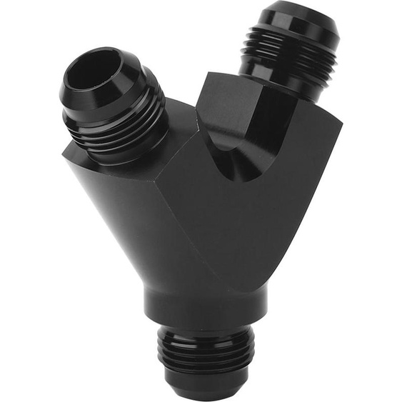adaptateur 3 voies en alliage daluminium, type Y AN10 10-AN mâle vers 2X noir