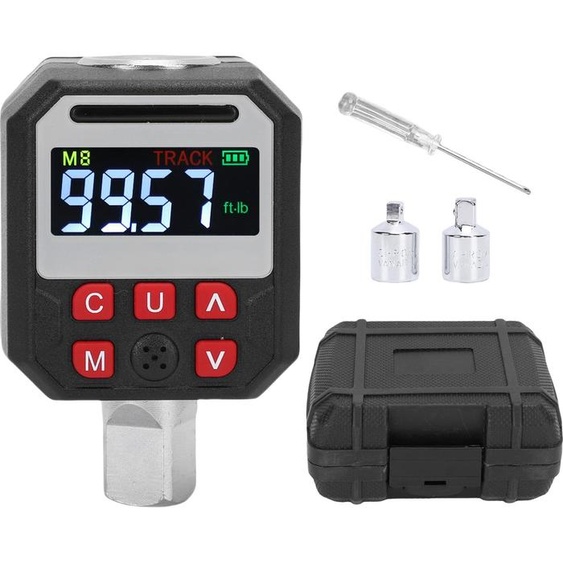 Adaptateur de torsion numérique 6,8 à 135 Nm, acier au chrome-vanadium, 4 unités, mesure précise dans le sens horaire et antihoraire, adaptateur de clé de torsion numérique