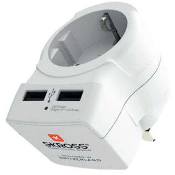 Adaptateur de voyage Europe vers Angleterre + USB