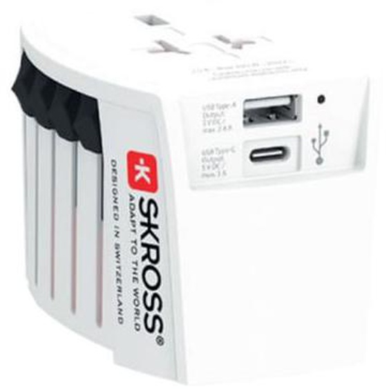 Adaptateur de voyage universel +1 USB AC