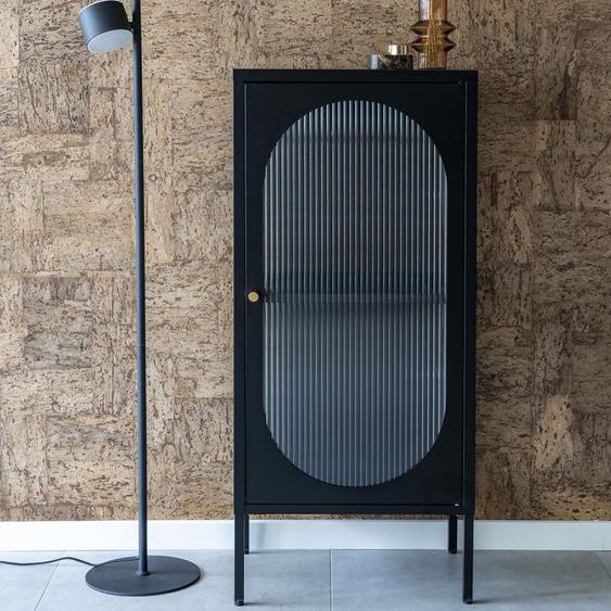 Adelaide - Petit meuble de rangement en verre et métal H50cm - Couleur - Noir