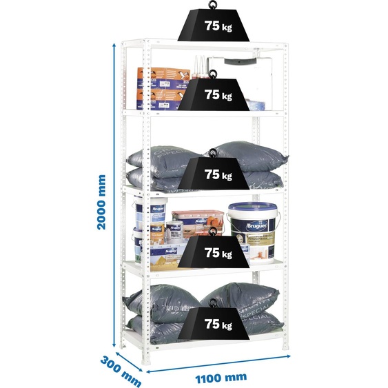 ADVANTAGE SUPERPLUS 5/300 BRANCA Étagère métallique