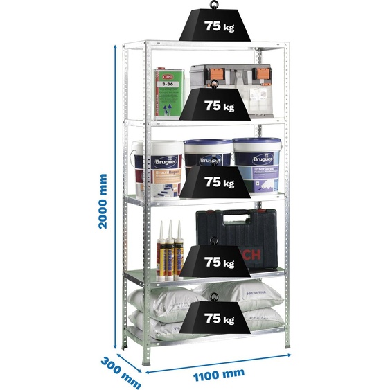 ADVANTAGE SUPERPLUS 5/300 Rayonnage métallique GALVA
