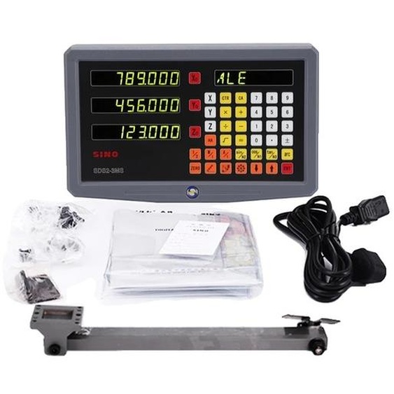 Affichage numérique, 3 axes, échelle linéaire en verre quadrillé, une pièce Dro