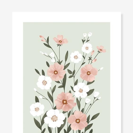 Affiche Éclosion florale multicolore