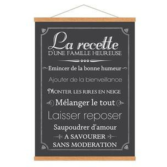 Affiche Kakemono Recette Famille heureuse 50x70cm