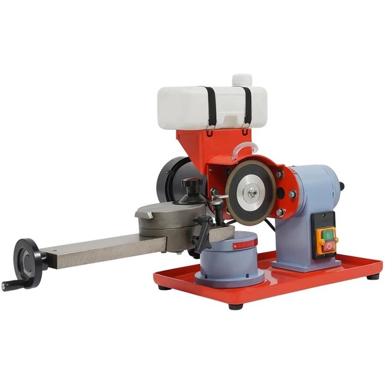Affûteur de chaîne électrique - Meuleuse de chaîne 220V 250W - Meuleuse de table 2800 tr/min - Réservoir de 1L - Boîtier en acier - Alimentation secteur avec prise EU - Rouge