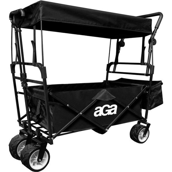 Aga Chariot de transport pliable avec toit MR4612 Noir