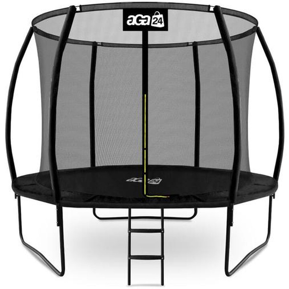 Aga sport exclusive Trampoline 305 cm Noir + filet de protection + échelle