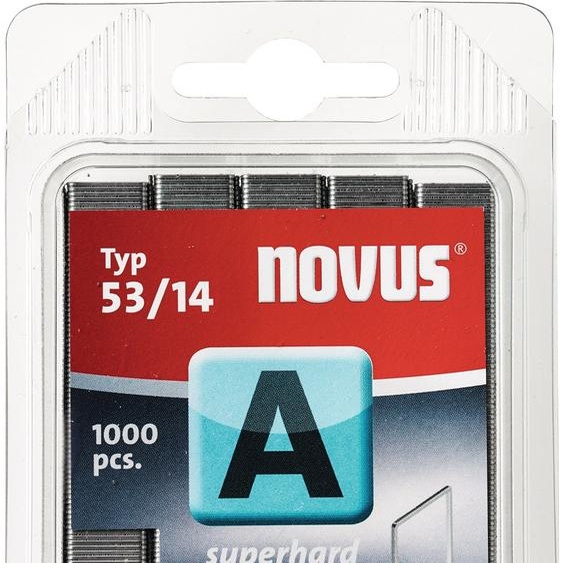 Agrafes à fil fin A type 53 L.des agrafes 11,3mm 14mm 0,75mm superdur 1000 pcs. NOVUS