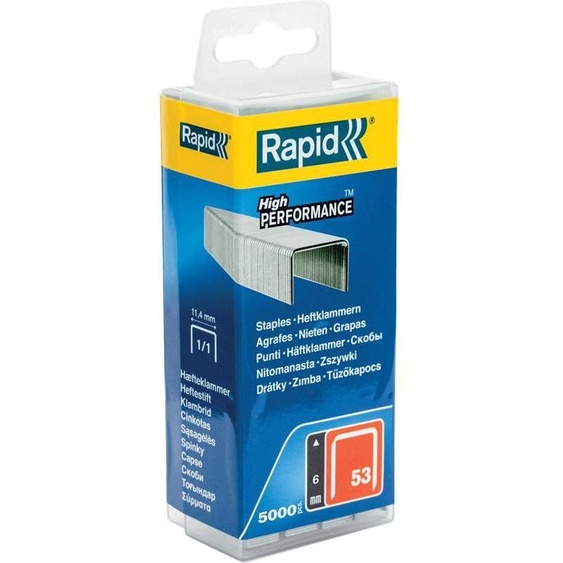 Rapid Tools 40303083 Rapid Feindrahtklammern Typ 53, 6 mm, Großpackung