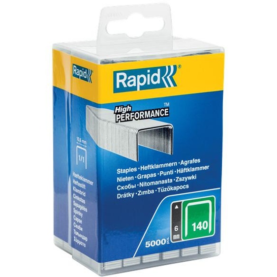 Agrafes en fil plat n° 140 6mm boîte de 5000 - RAPID - 40303088
