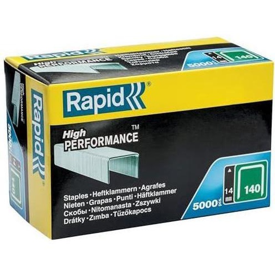 Agrafes Fil Plat, N° 140, 10mm, Acier Galvanisé, Boîte de 5000, Rapid