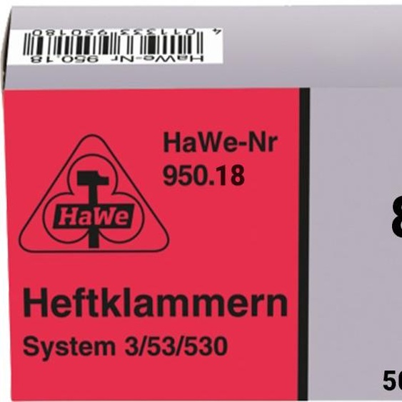 HaWe Clamps type 53 acier 8 mm (1000 pièces)