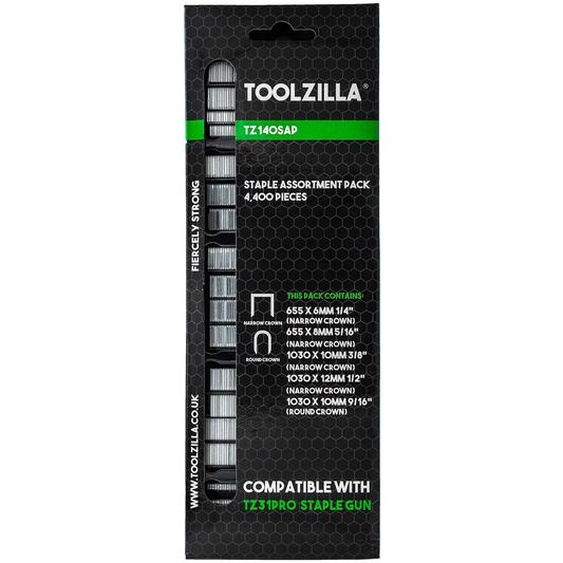 Agrafes pour agrafeuse robuste galvanisée 6 mm 5000 pièces - agrafes série Zz3