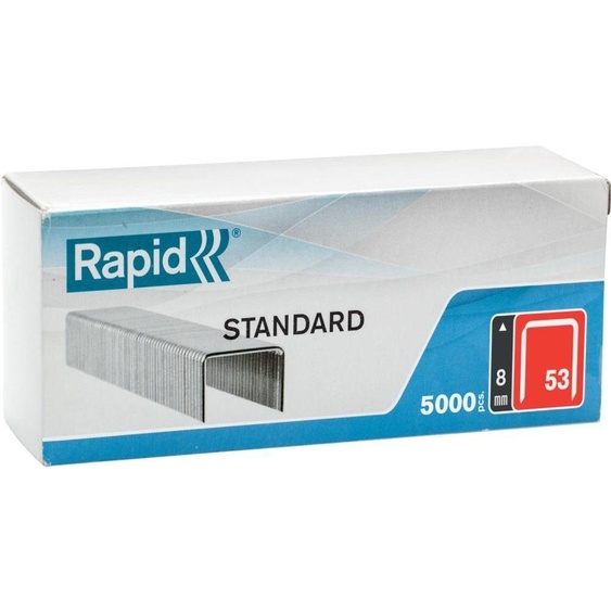 Agrafes RAPID 53 STANDARD, 6 mm, pour agrafeuse, pack de 5000 pieces