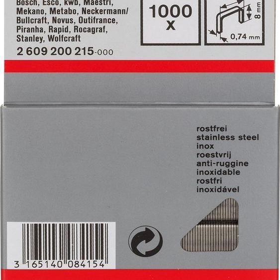 Agrafeuse Bosch 1000 8/11,4mm Type53 inox