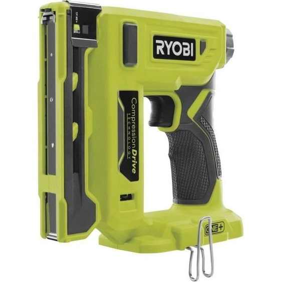 Agrafeuse RYOBI 18V ONE+, Agrafe Dos 9,4 mm, Longueur 6,35-14,3 mm, Chargeur 90 Agrafes, R18ST50-0