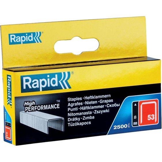 Agrafeuses rapides, agrafes de type 53, 8 mm, 2 500 pièces. Agrafeuses à fil fin