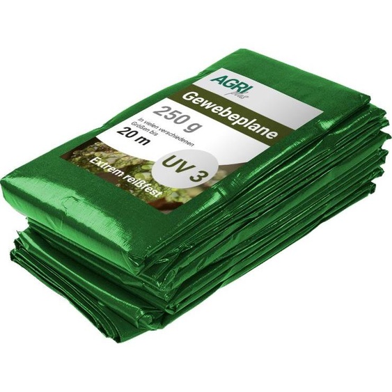 AGRIplus 17236081 Bâche en tissu AGRIplus avec illets, 6 x 8 m, verte, 250 g/m²