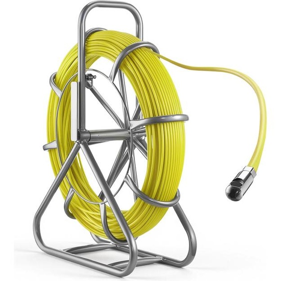 Aide au tirage de câbles en fibre optique - Ruban de tirage avec cadre - Longueur 100 m - Ø 6,3 mm - Avec marquages - Non conducteur - Pour gaines et murs