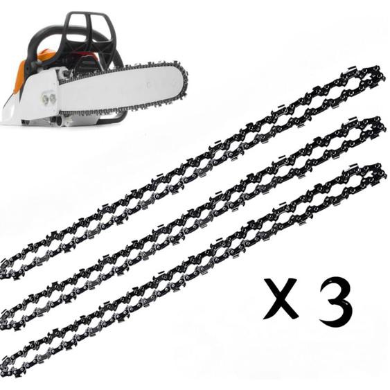 Aiguille Lot de 3 Chaînes de Tronçonneuse 20 Pouces (76 Maillons, Pas de 325)