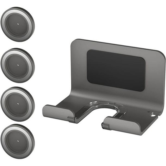 Aihogard Support mural pour sèche-cheveux en aluminium, support de rangement pour sèche-cheveux sans poinçon