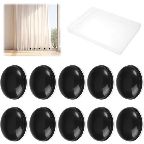 Aimant Rideau de Douche, 10Pcs Poids Rideau Douche, Ronds Poids Rideaux Aimanté, Poids Magnetique pour Rideaux, Poids Aimanté Rideau