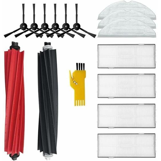 Aimoonsa - Accessoires pour roborock S8 S8+ Robot Aspirateur Pices de rechange 15 Packs 1 Jeu de brosses principales & 4 Filtres & 6 Brosses latrales
