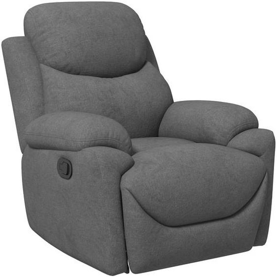 AIORBER Fauteuil de relaxation Fauteuil de télévision Fauteuil TV avec fonction de couchage Chaise rembourrée aspect lin Gris