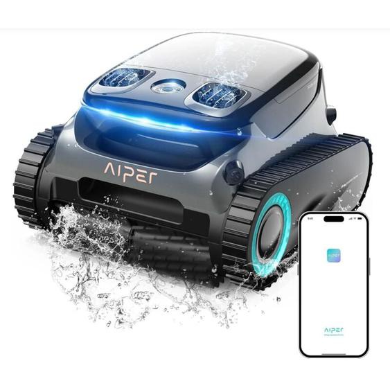 Aiper - Scuba S1 Pro Robot Piscine Puissant sans Fil, 180 Mins Autonomie, Aspirateur Piscine Fond et Parois, Nettoyage Horizontal de la Ligne deau,