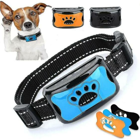 Aiperq - Collier anti-aboiement rechargeable pour chiens, collier de dressage pour petits, moyens et grands chiens avec 2 modes de vibration et de
