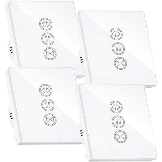 Interrupteur Volet Roulant Connecté, Interrupteur Volet Roulant Wifi,Compatible Avec Alexa/Google Home, Interupteur Connecté Tactile Rétro Éclairage