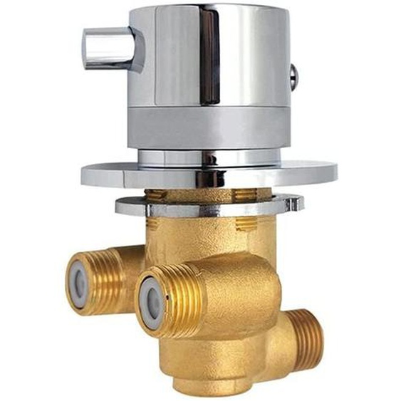 Aiperq - Mitigeur Thermostatique Mitigeur de Douche en Laiton Mitigeur Robinets de Vanne Sortie à 1 voie Mélange deau Froide et Chaude fixé au mur