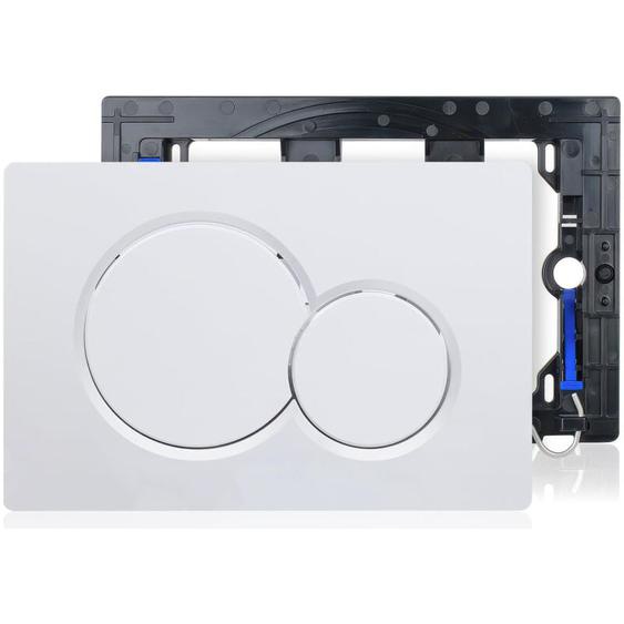 Aiperq - Plaque de Déclenchement Compatible avec Geberit Sigma 01, UP320,UP300, UP720, Plaque de Déclenchement avec Cadre de Montage, Pièces de