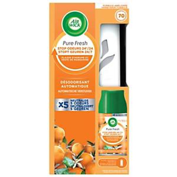 Air Wick Diffuseur automatique Pure Fresh + 1 recharge parfum Mandarine