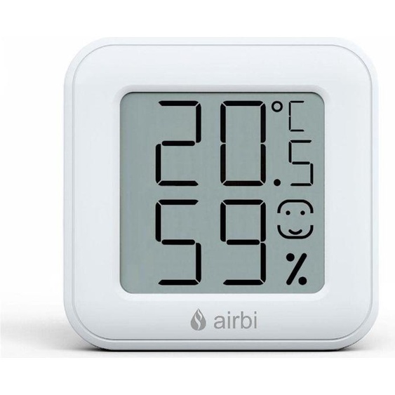 Airbi SMILE hygromètre et thermomètre blanc