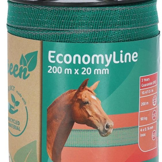 AKO Ruban de clôture EconomyLine 200m x 20mm, 4 conducteurs, 10,47/m, Accessoires de pâturage