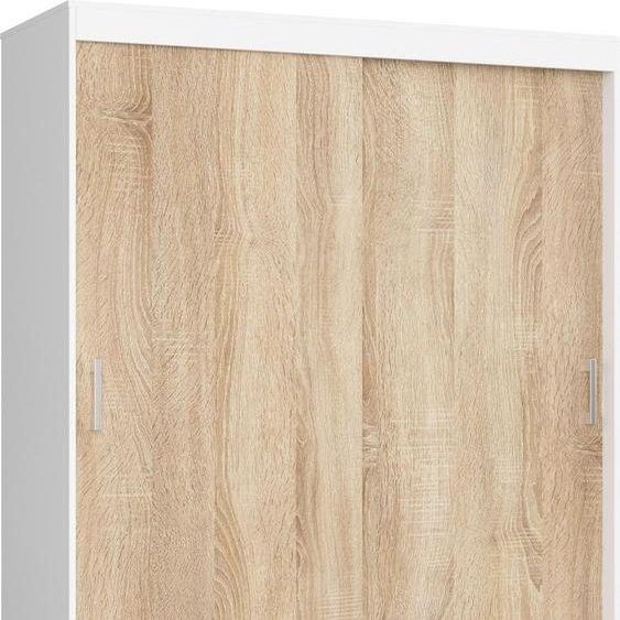 Akord Armoire Coulissante Mono Blanc/Chêne Sonoma 150X60X200