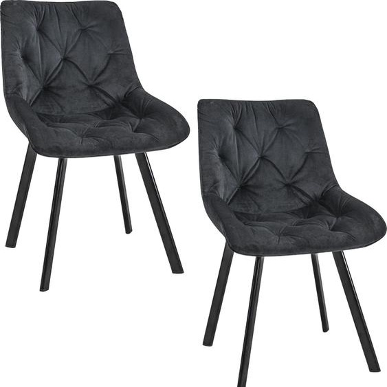 Akord Ensemble De 2 Chaises Noir 50X43X49