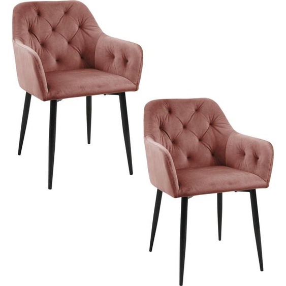 Akord Pouf Alia Velours Rose 55X55X30