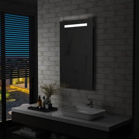 AKOZON Miroir mural à LED pour salle de bains 60 x 100 cm - AKO7646491576698